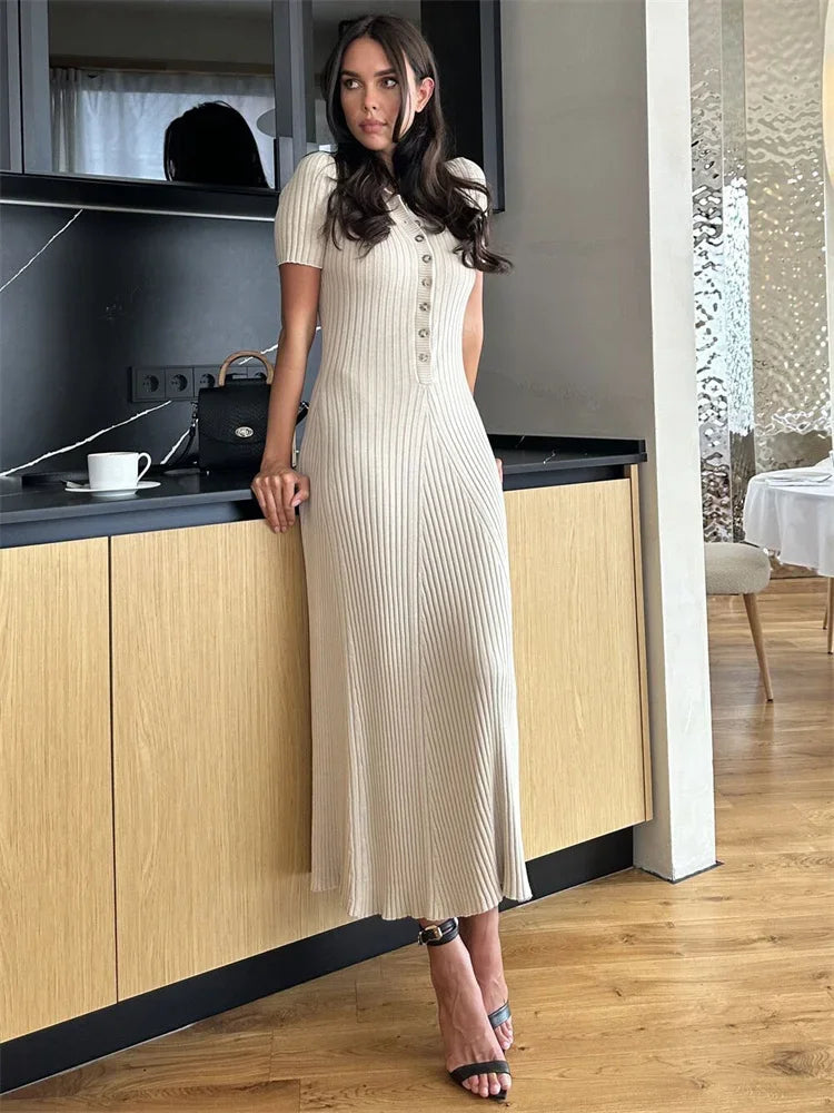 Kessoro Women's Casual Knitted Maxi Dress — view 8
