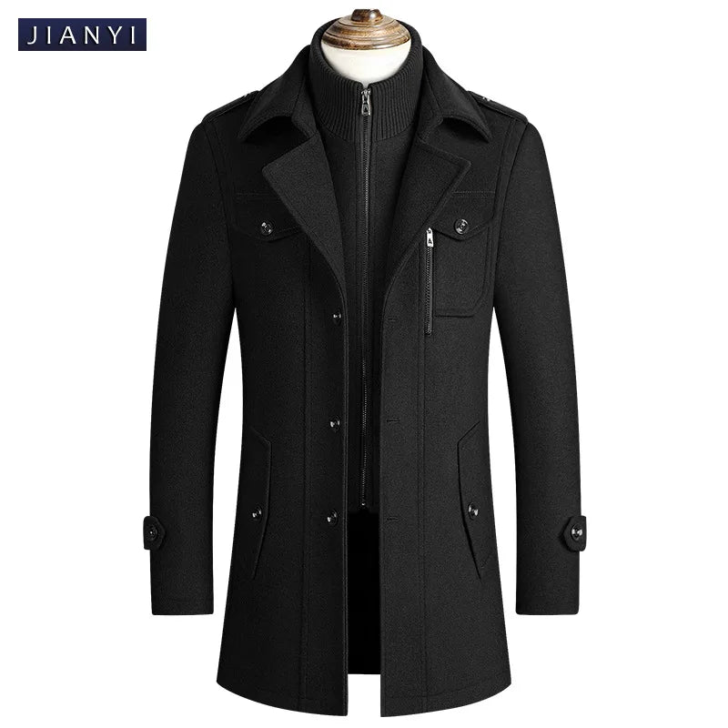 Kessoro Men's Woven Wool Blend Winter Jacket — view 10