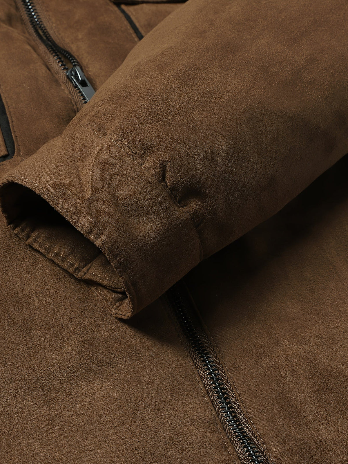 Kessoro men's fleece-lined multi-pocket winter jacket in coffee brown - product view 7