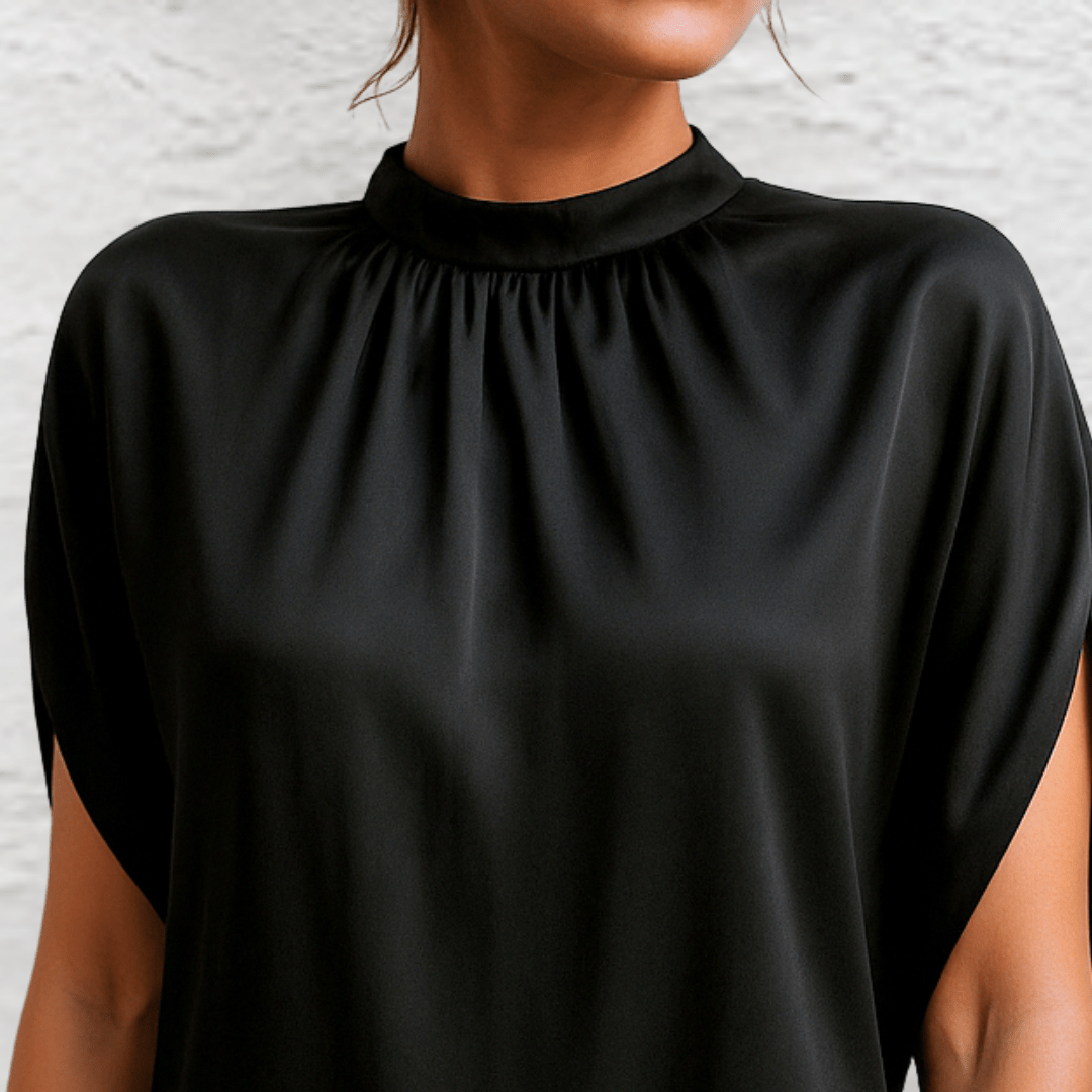 Kessoro women's crew neck straight cut dress in black