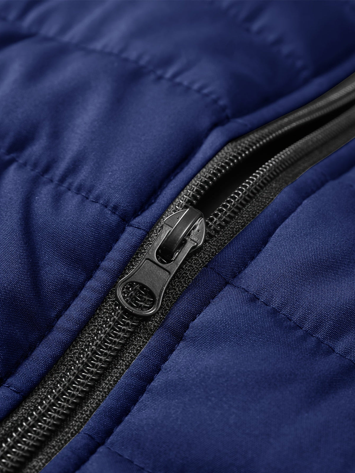 Kessoro Men's Quilted Stand-Collar Puffer Vest in military green and royal blue - men's apparel, view 15 of 19