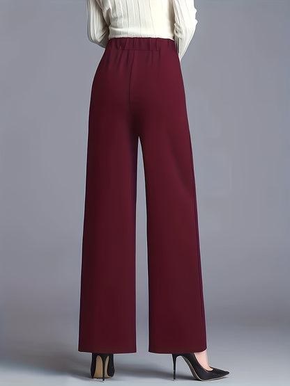 Kessoro women's high-waisted wide-leg pants in one of twelve colourways, view 1 of 20