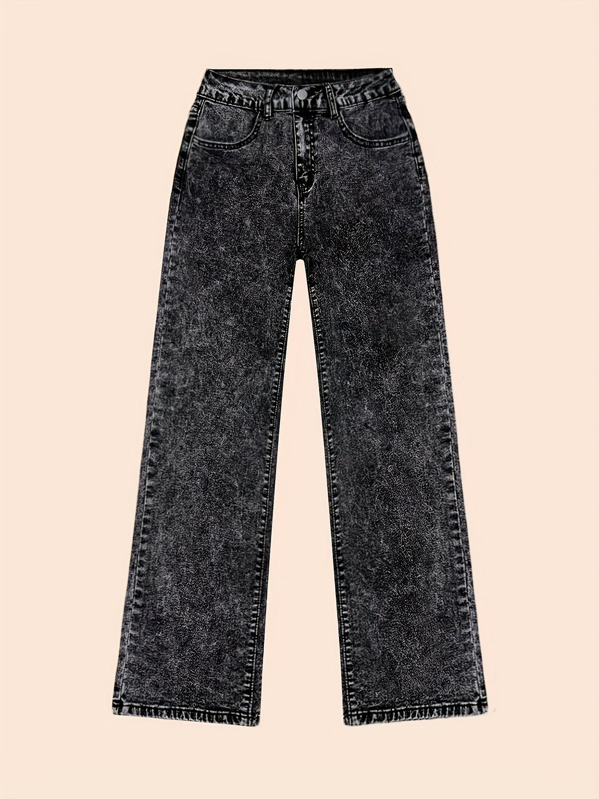 Kessoro women's high-waisted wide-leg jeans in a classic blue denim colourway