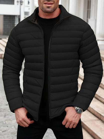 Kessoro men's lightweight windproof quilted jacket in yellow, black and green - product view 11