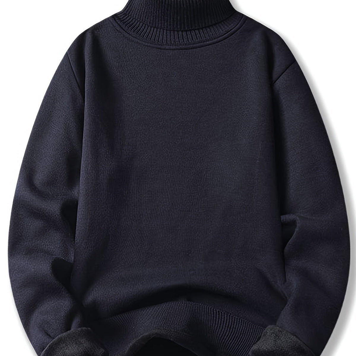 Kessoro men's cozy ribbed roll-neck sweater with a lined interior in muted winter colourways