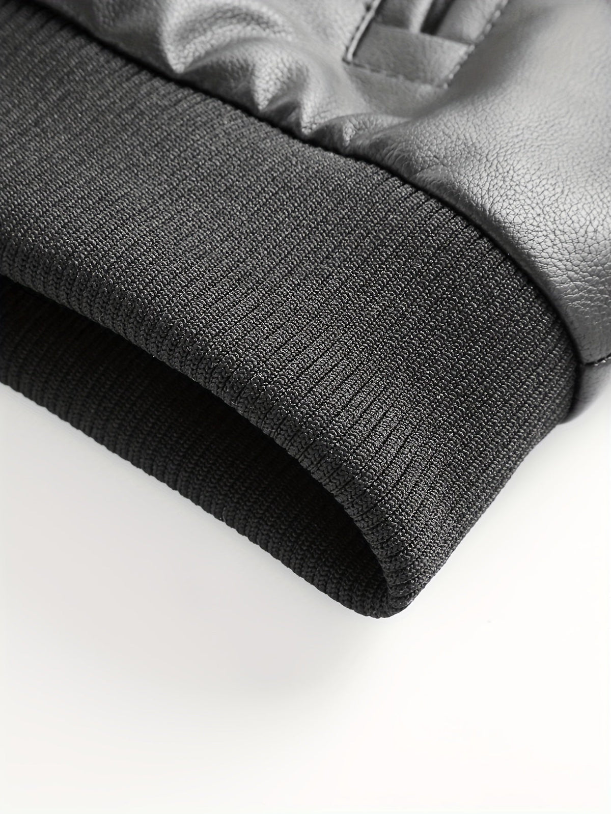 Kessoro men's hooded moto biker jacket in black, dark grey or coffee brown, view 16 of 30