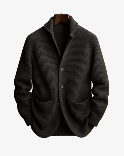Kessoro Men's Tailored Button-Front Knit Cardigan — view 3