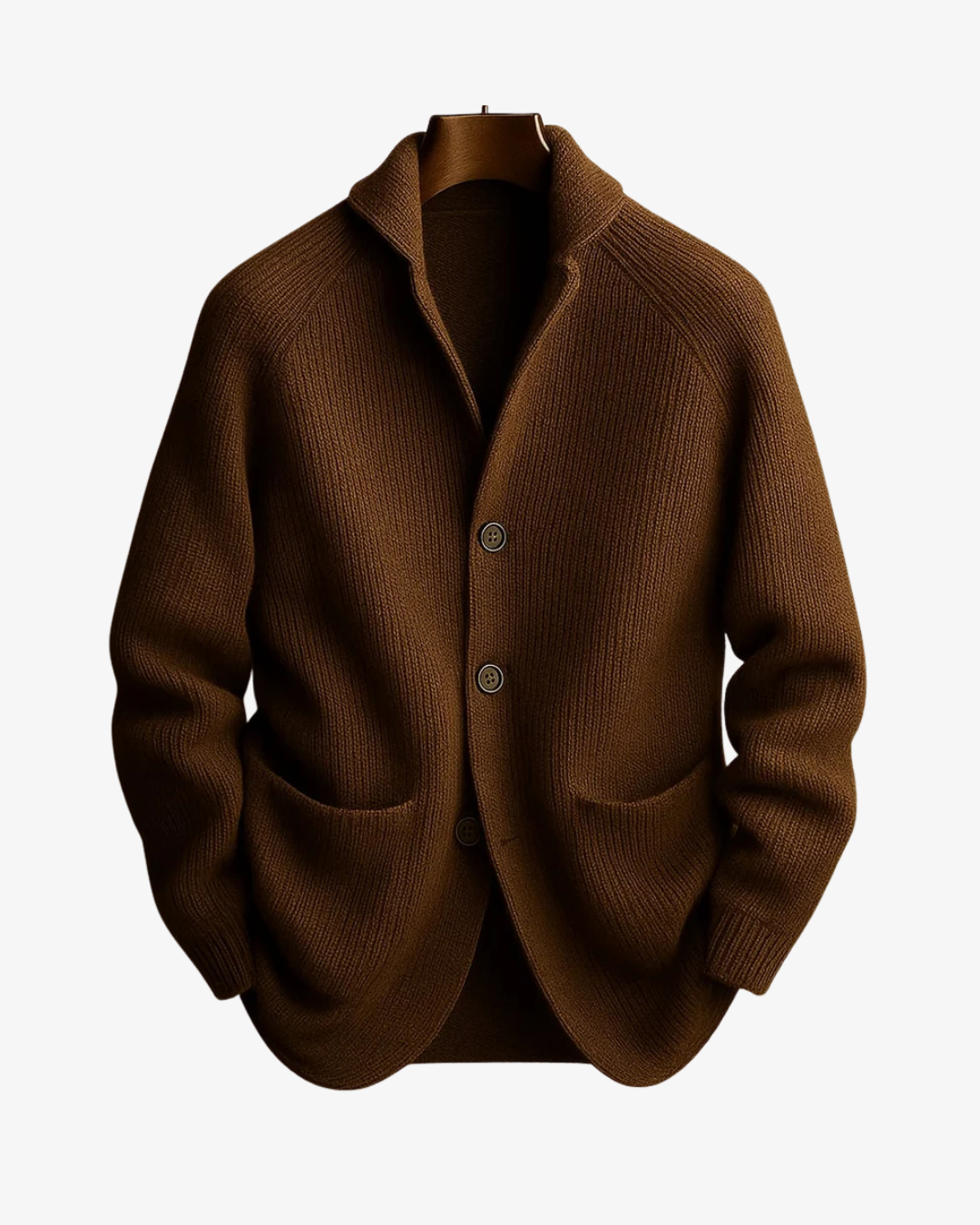 Kessoro Men's Tailored Button-Front Knit Cardigan — view 4