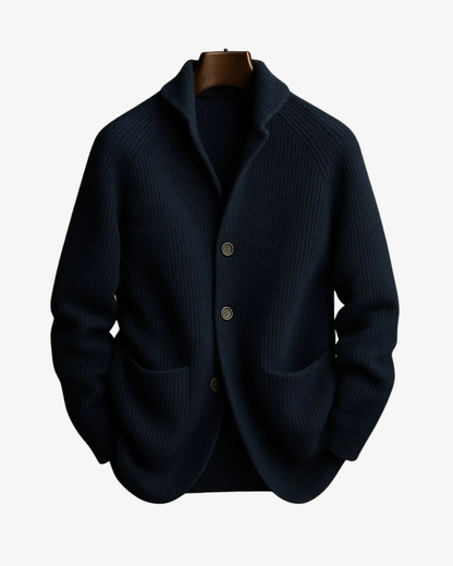 Kessoro Men's Tailored Button-Front Knit Cardigan — view 7