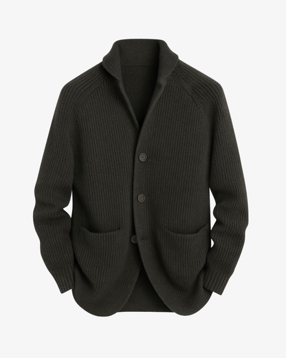 Kessoro Men's Tailored Button-Front Knit Cardigan — view 2