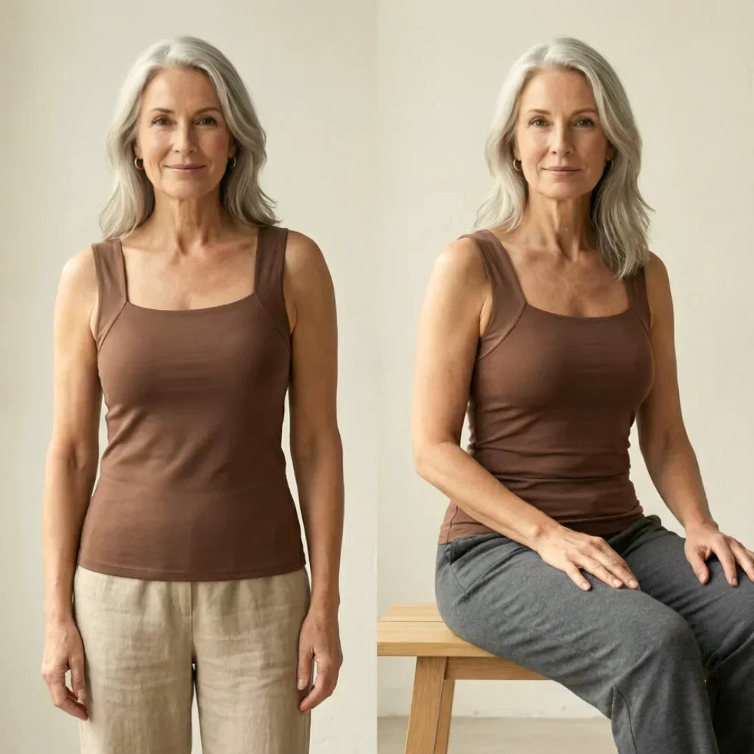 Kessoro women's built-in bra ribbed tank top in black, beige, coffee, green and burgundy