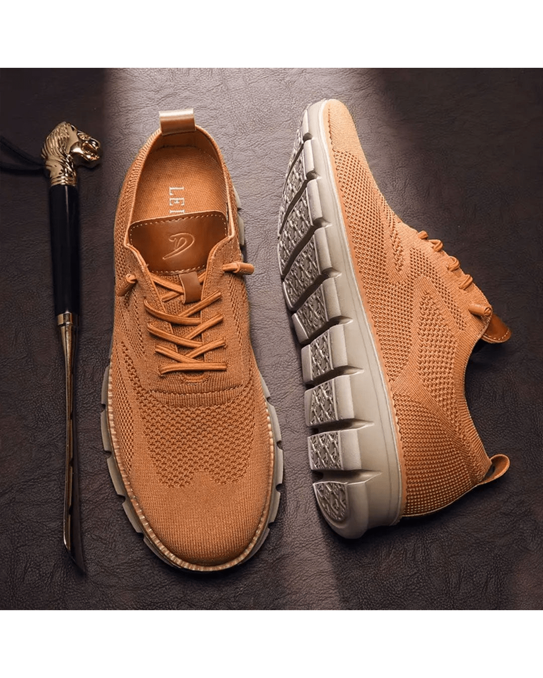 Men's lightweight breathable mesh everyday sneakers with a cushioned sole