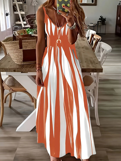 Kessoro women's flowing V-neck adjustable-strap maxi dress in black, green, rose red and blue