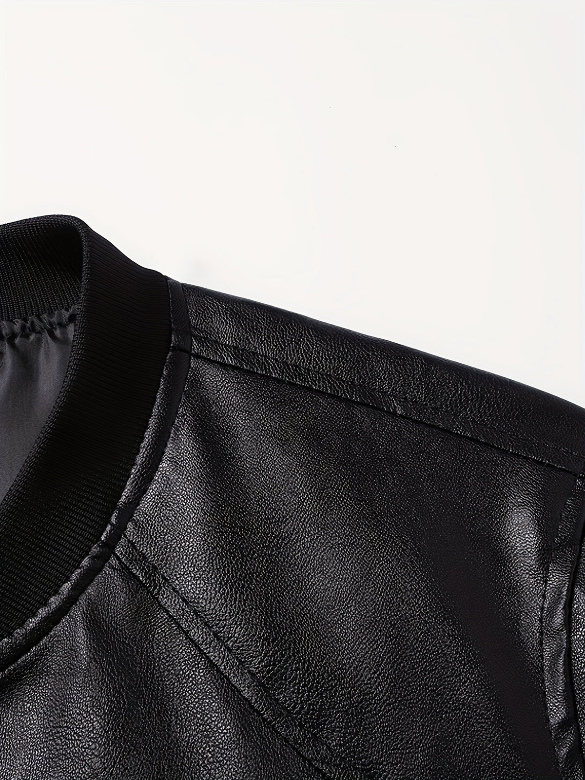 Kessoro men's slim-fit zip-up bomber jacket in black - product view 4