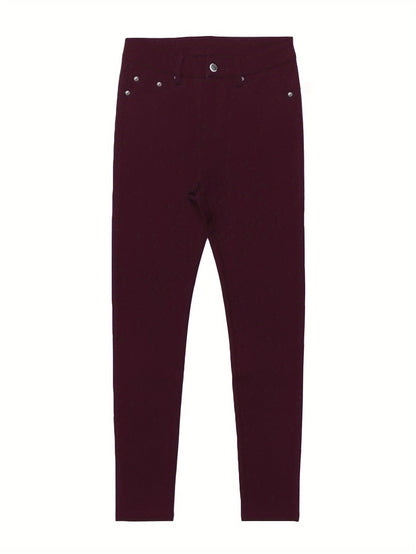 Kessoro women's high-waisted stretch skinny jeans shown in a range of denim and solid colourways