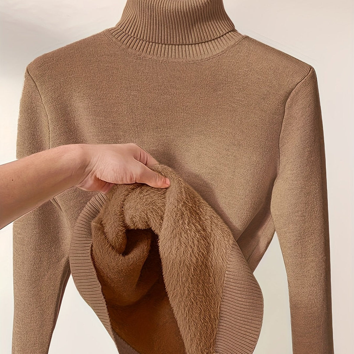 Kessoro women's fleece-lined high-neck sweater in one of six colourways, view 1 of 32