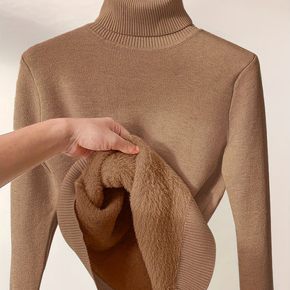 Kessoro women's fleece-lined high-neck sweater in one of six colourways, view 1 of 32