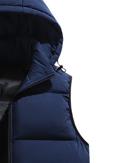 Kessoro Men's Insulated Hooded Puffer Vest in dark blue - men's apparel, view 5 of 6