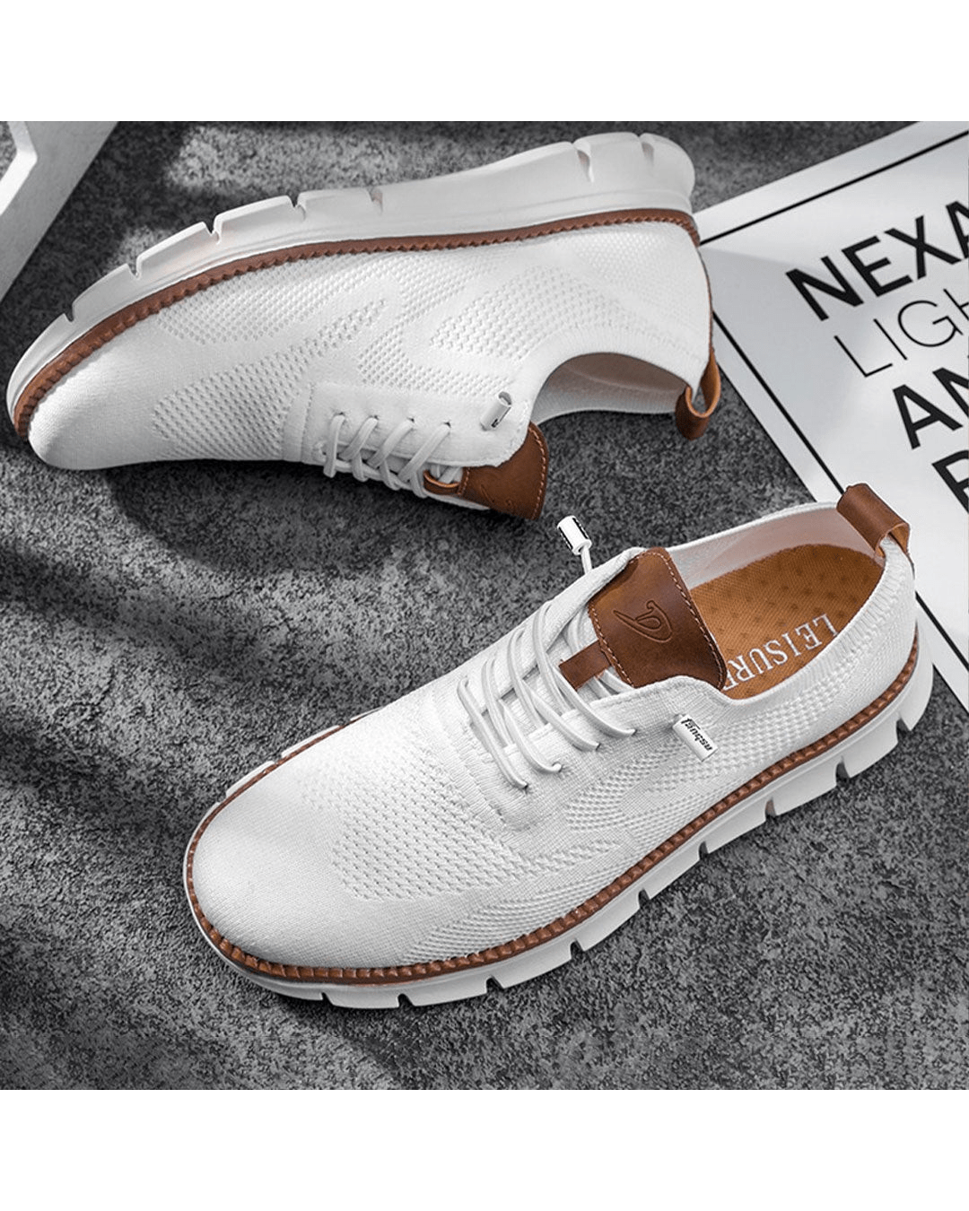 Men's lightweight breathable mesh everyday sneakers with a cushioned sole