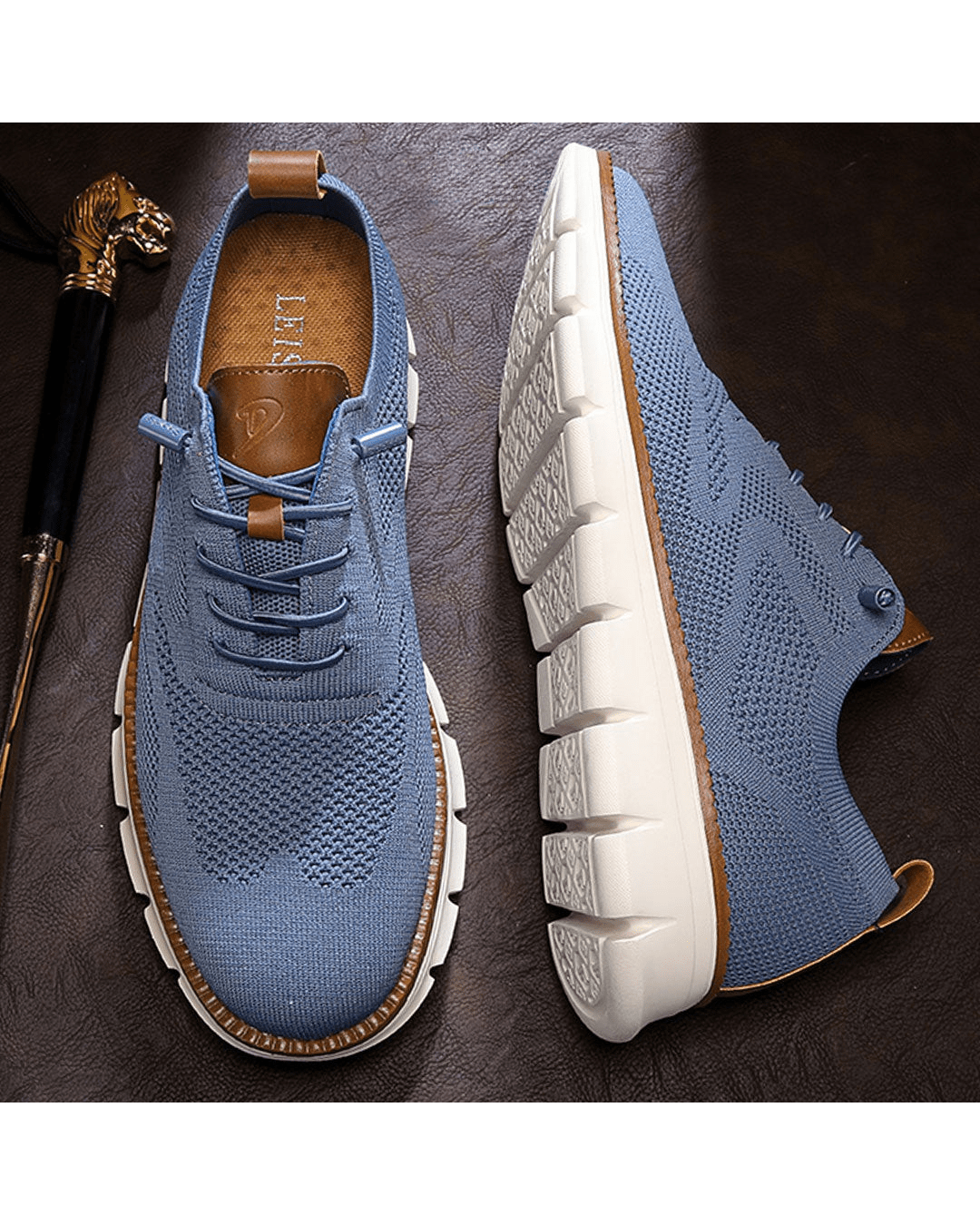Men's lightweight breathable mesh everyday sneakers with a cushioned sole