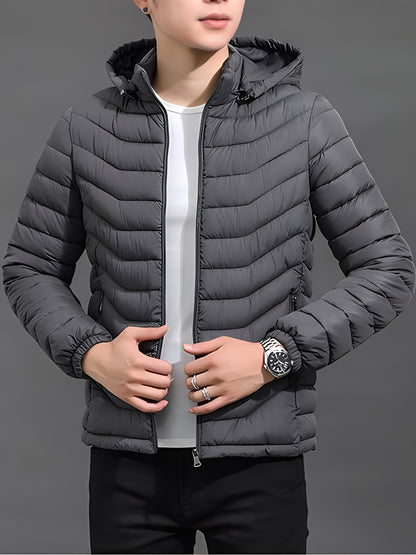 Kessoro Women's Hooded Quilted Puffer Jacket in black and grey, image 8 of 11.