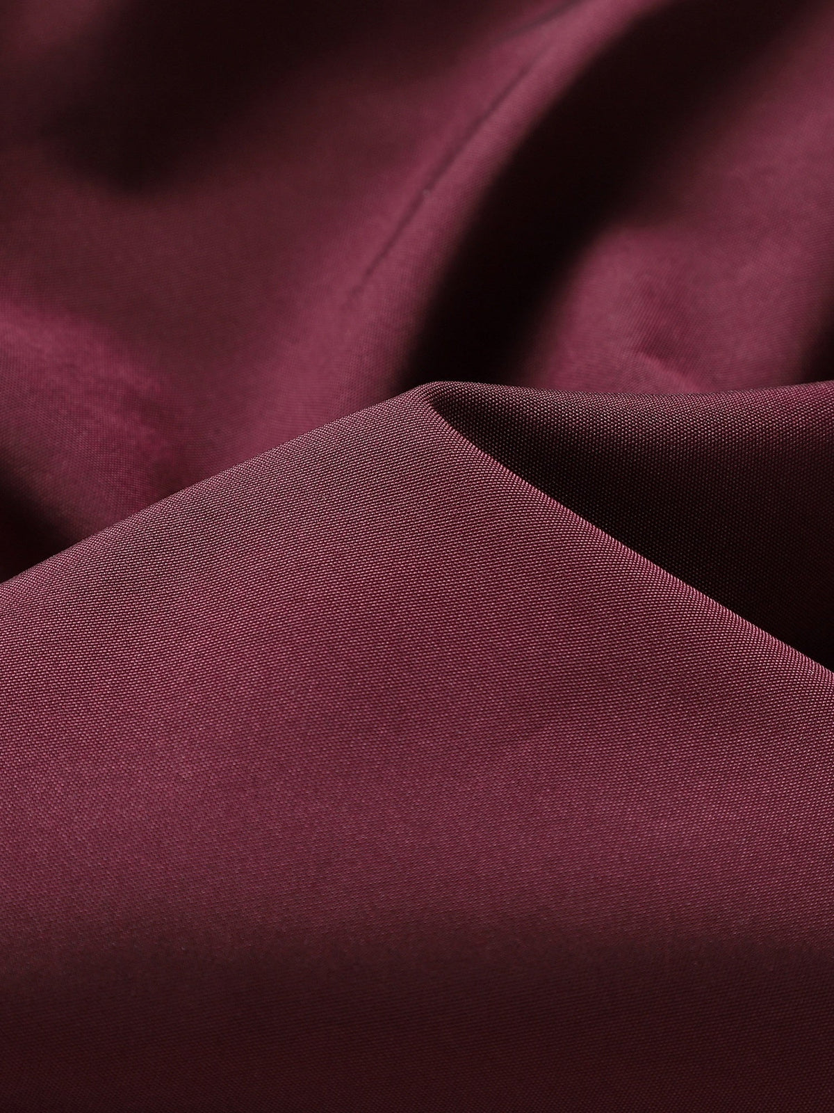 Men's classic zip-front everyday bomber jacket in black and burgundy, side view 2