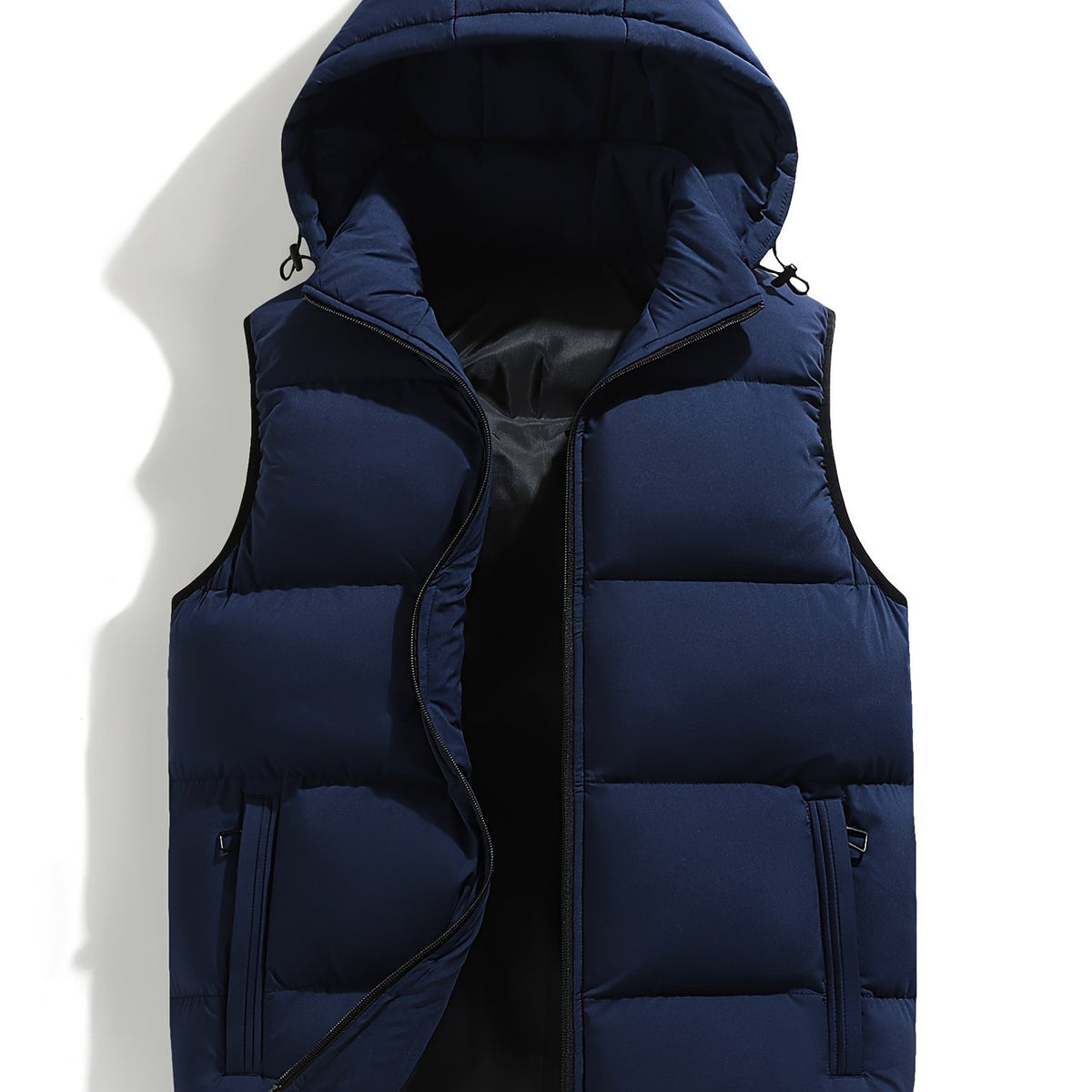 Kessoro Men's Insulated Hooded Puffer Vest in dark blue - men's apparel, view 1 of 6