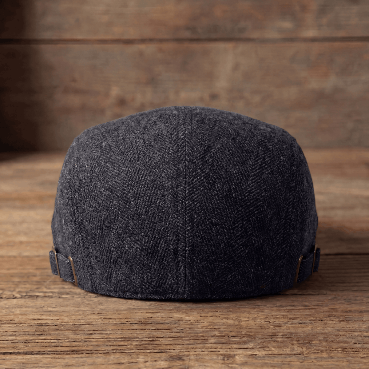 Kessoro unisex wool herringbone flat cap in charcoal, slate gray, taupe and ash gray