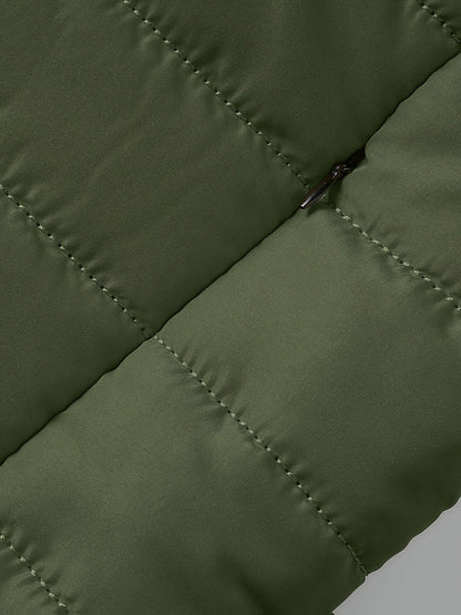 Kessoro men's lightweight windproof quilted jacket in yellow, black and green - product view 26