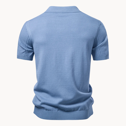 Kessoro men's linear rib viscose blend collar shirt in beige, blue and black, for men