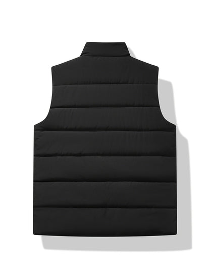 Kessoro men's quilted lightweight zip-up vest in a neutral colourway - product view 3