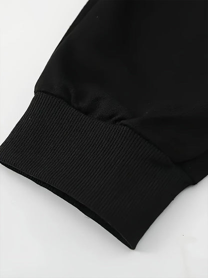 Kessoro unisex relaxed tapered drawstring joggers in black or grey with side pockets