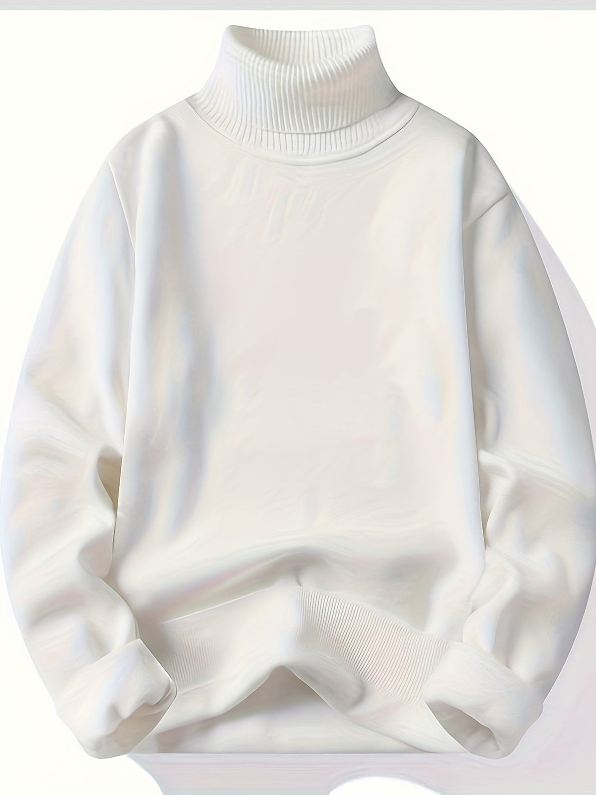 Kessoro men's cozy ribbed roll-neck sweater with a lined interior in muted winter colourways