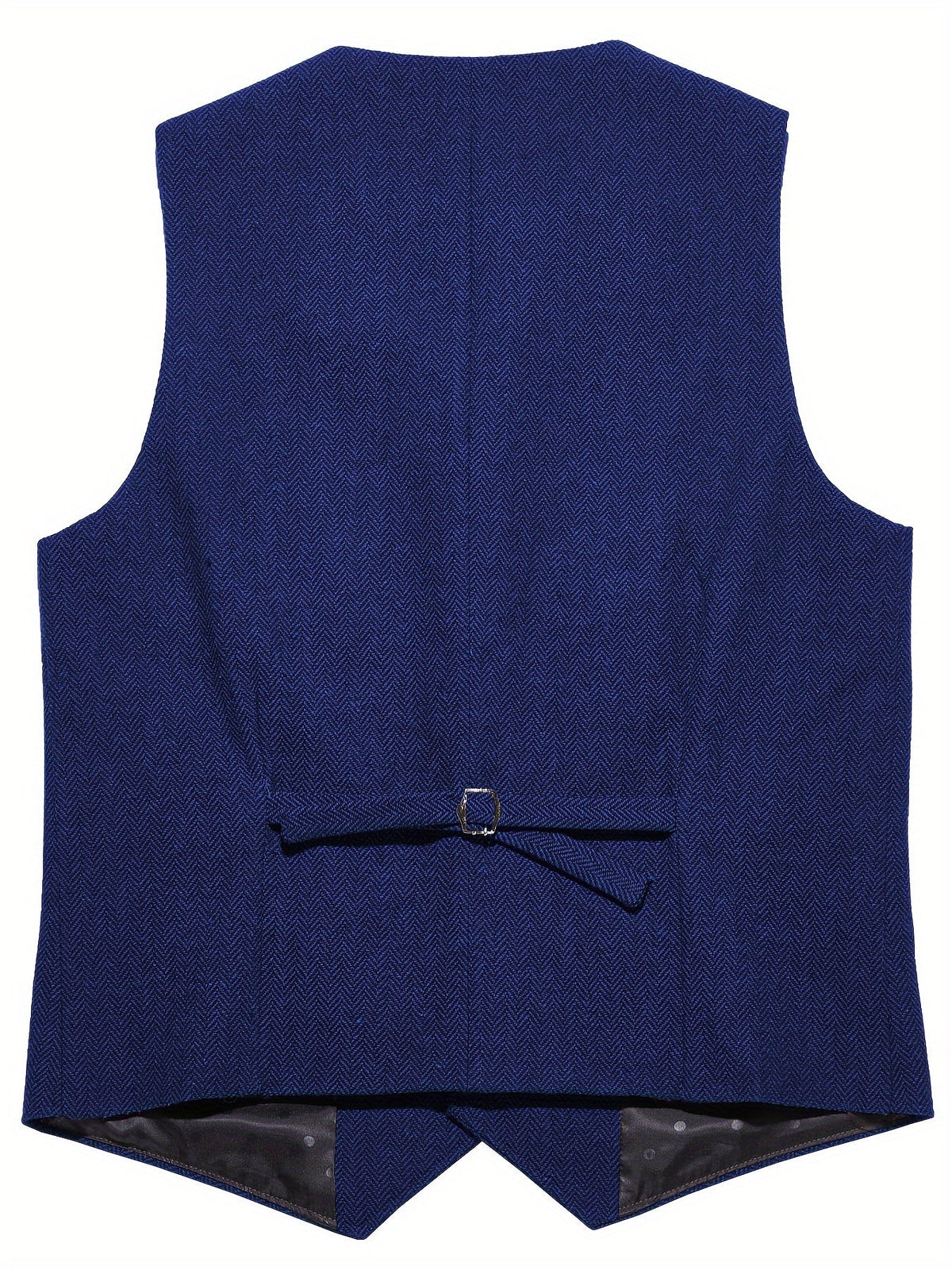 Kessoro Men's Refined Herringbone Tailored Waistcoat in black, coffee brown, royal blue, green and light brown - men's apparel, view 17 of 35