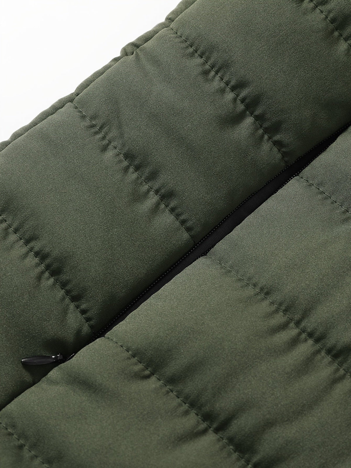 Kessoro Men's Quilted Stand-Collar Puffer Vest in military green and royal blue - men's apparel, view 7 of 19