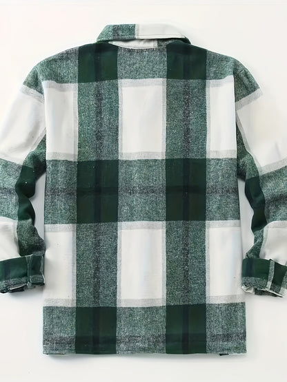 Kessoro men's rugged heavyweight check overshirt in warm autumnal check colourways