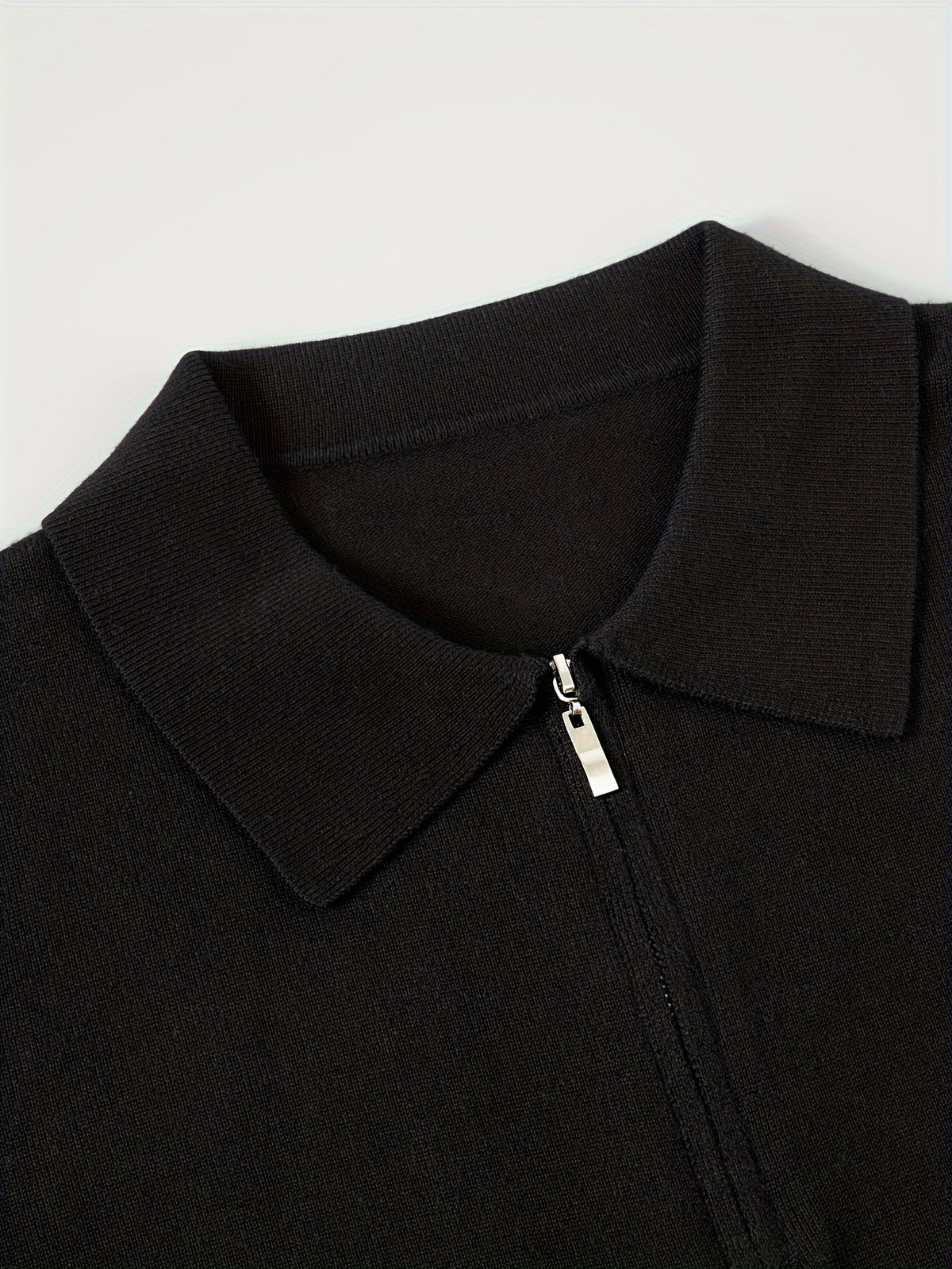 Kessoro men's refined quarter-zip collared polo sweater in smart muted colourways
