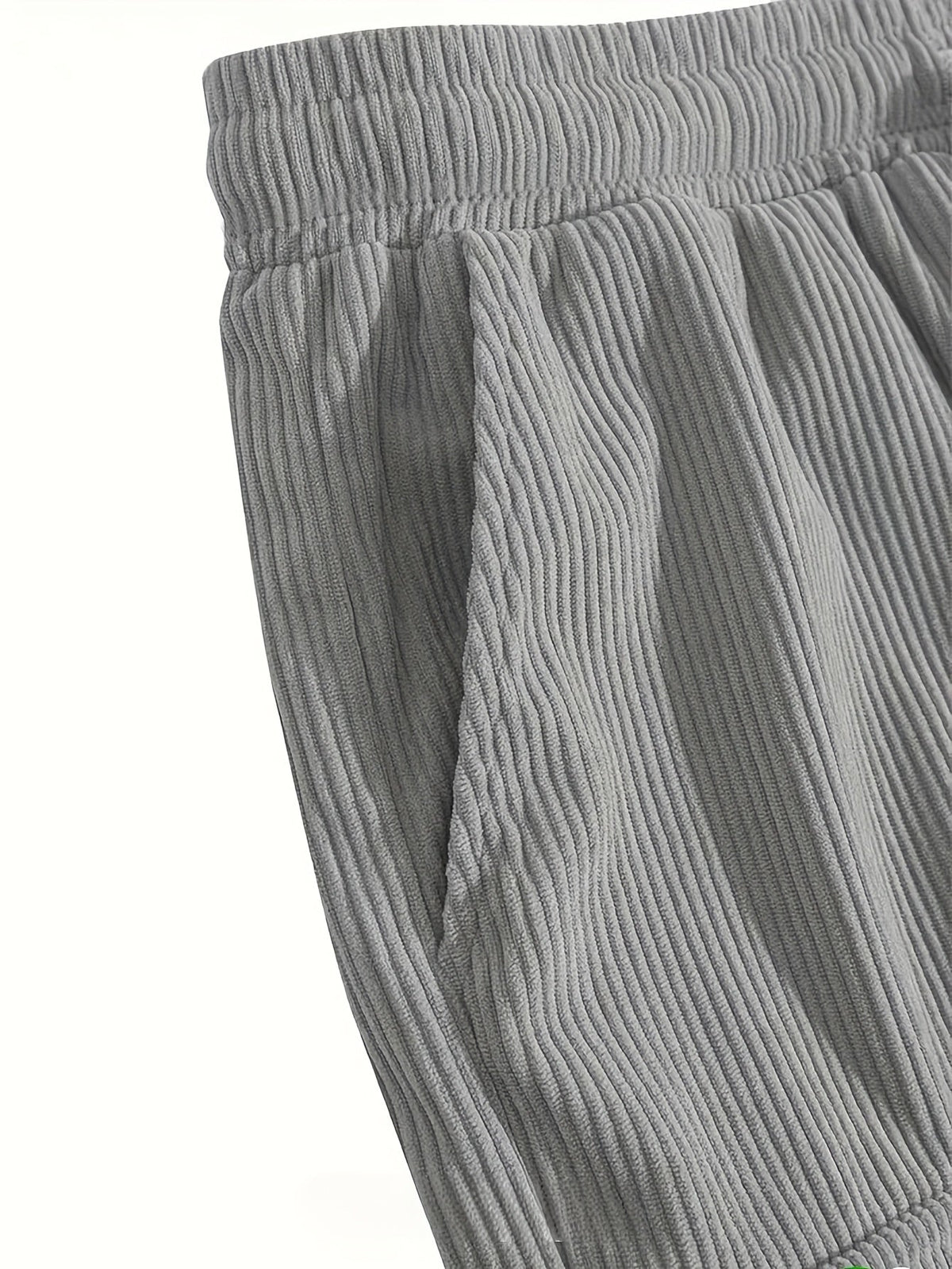 Men's textured drawstring cargo shorts in black, apricot and grey, view 10