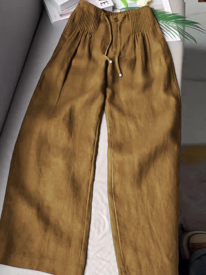 Kessoro women's wide leg lace detail palazzo pants in navy, khaki, black and more