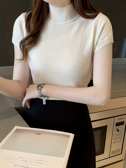 Kessoro women's short-sleeve mock-neck top in one of five colourways, view 9 of 29