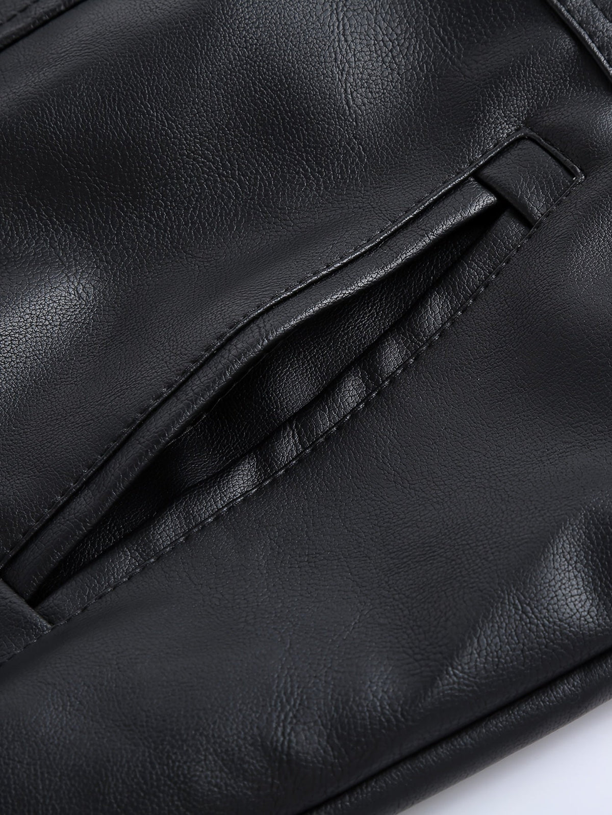 Kessoro men's hooded moto biker jacket in black, dark grey or coffee brown, view 4 of 30