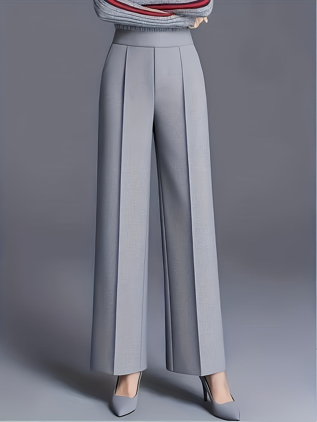 Kessoro women's high-waisted wide-leg pants in one of twelve colourways, view 7 of 20