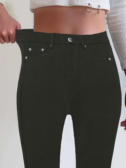 Kessoro women's high-waisted stretch skinny jeans shown in a range of denim and solid colourways
