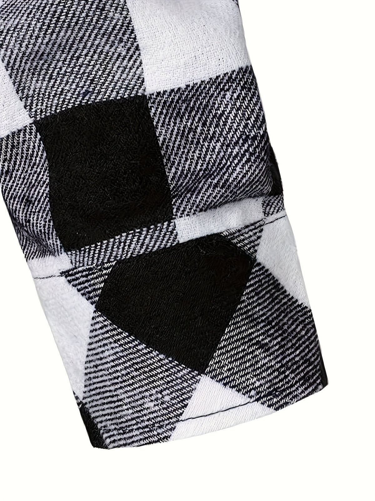 Kessoro men's half-zip contrast check collared shirt in mixed neutral and check colourways