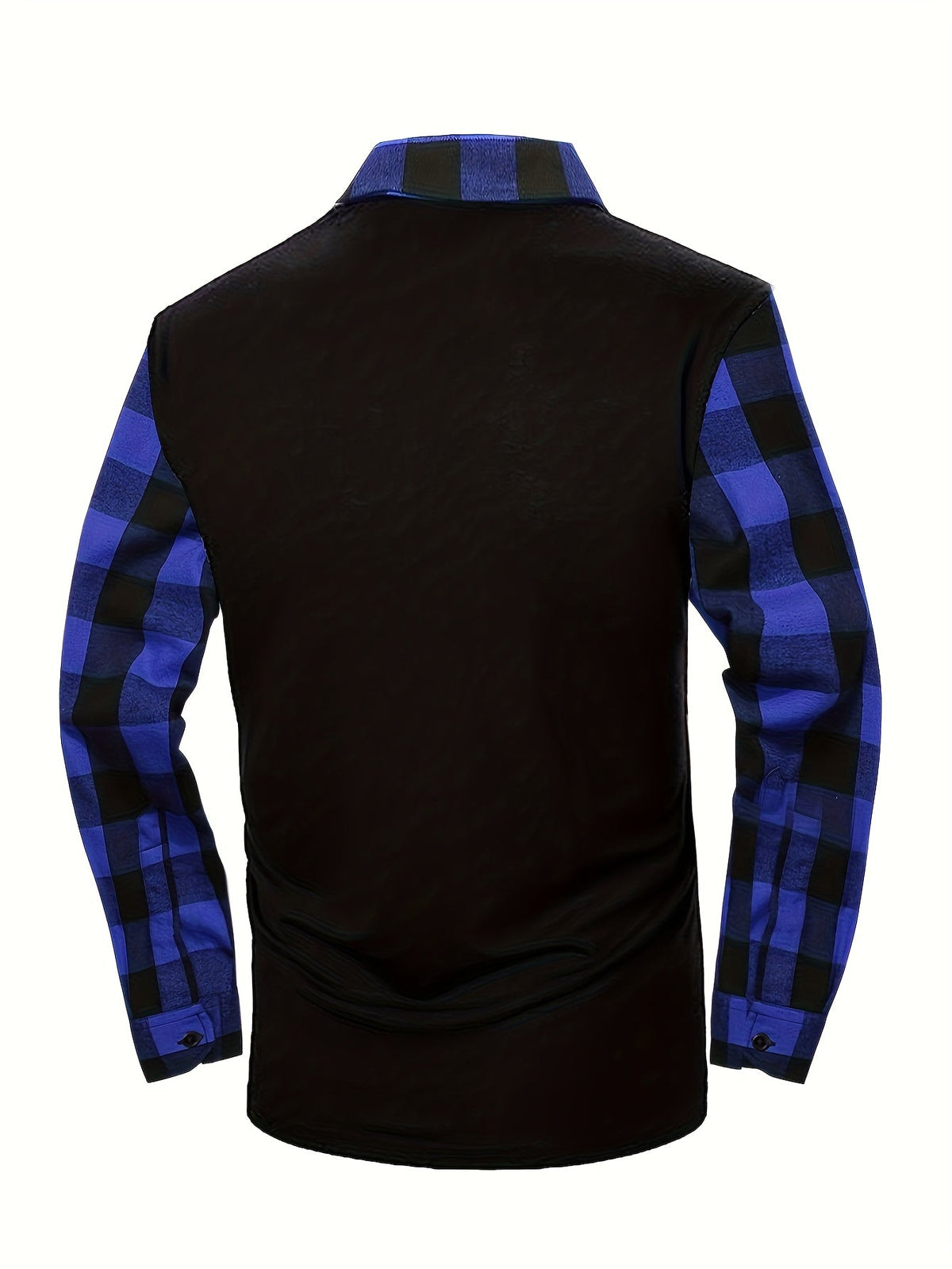 Kessoro men's half-zip contrast check collared shirt in mixed neutral and check colourways