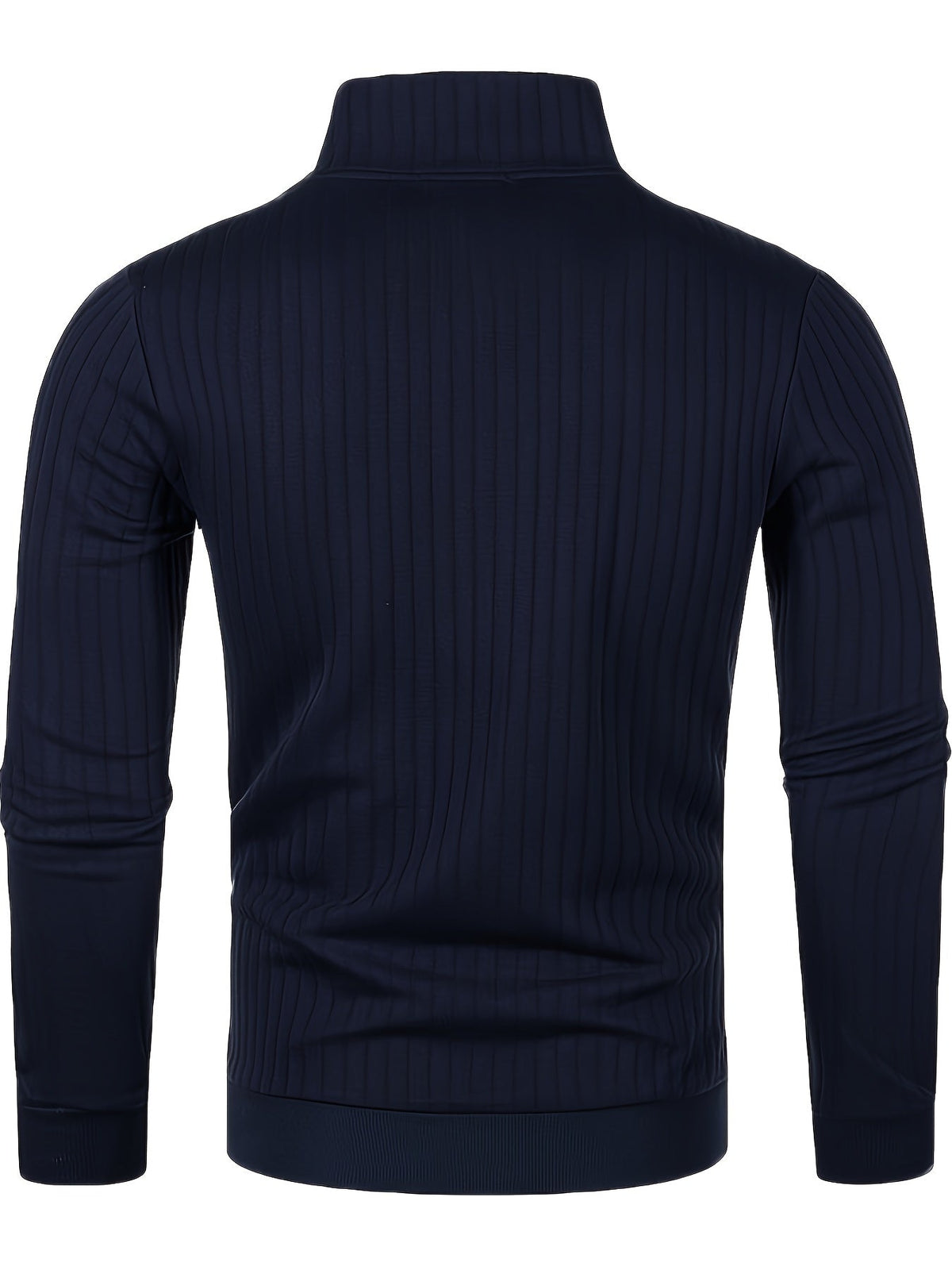 Kessoro men's ribbed quarter-zip stand collar sweater in classic neutral colourways
