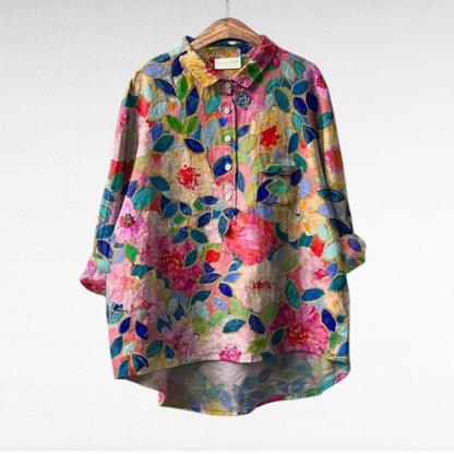 Women's multicolour floral print blouse