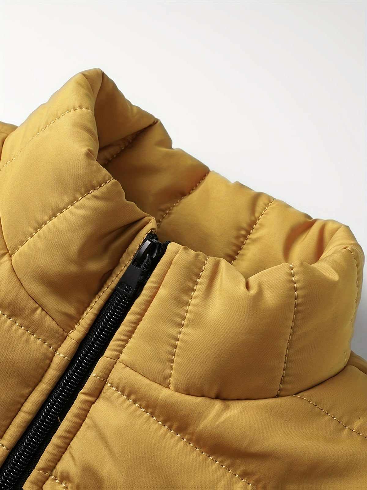 Kessoro men's lightweight windproof quilted jacket in yellow, black and green - product view 4