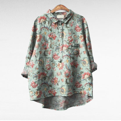 Women's multicolour floral print blouse