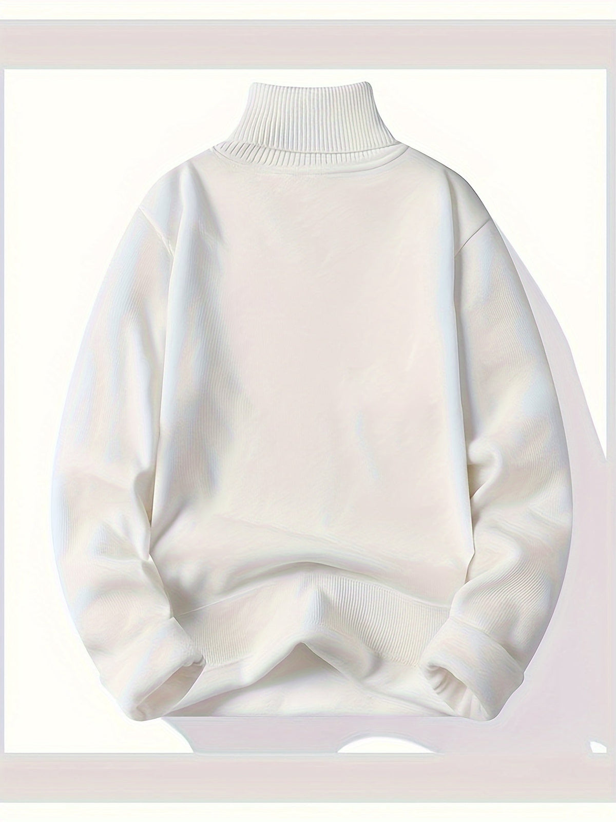Kessoro men's cozy ribbed roll-neck sweater with a lined interior in muted winter colourways